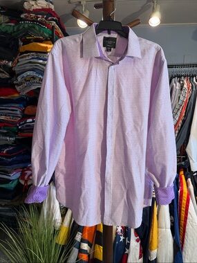 Purple Micro-Pattern Dress Shirt